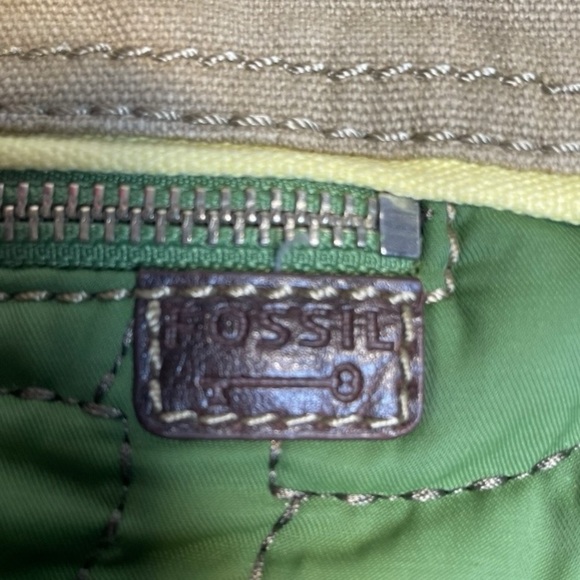 Vintage Fossil Women’s Key-Per Green Quilted Tote/Shoulder Bag - Picture 3 of 5